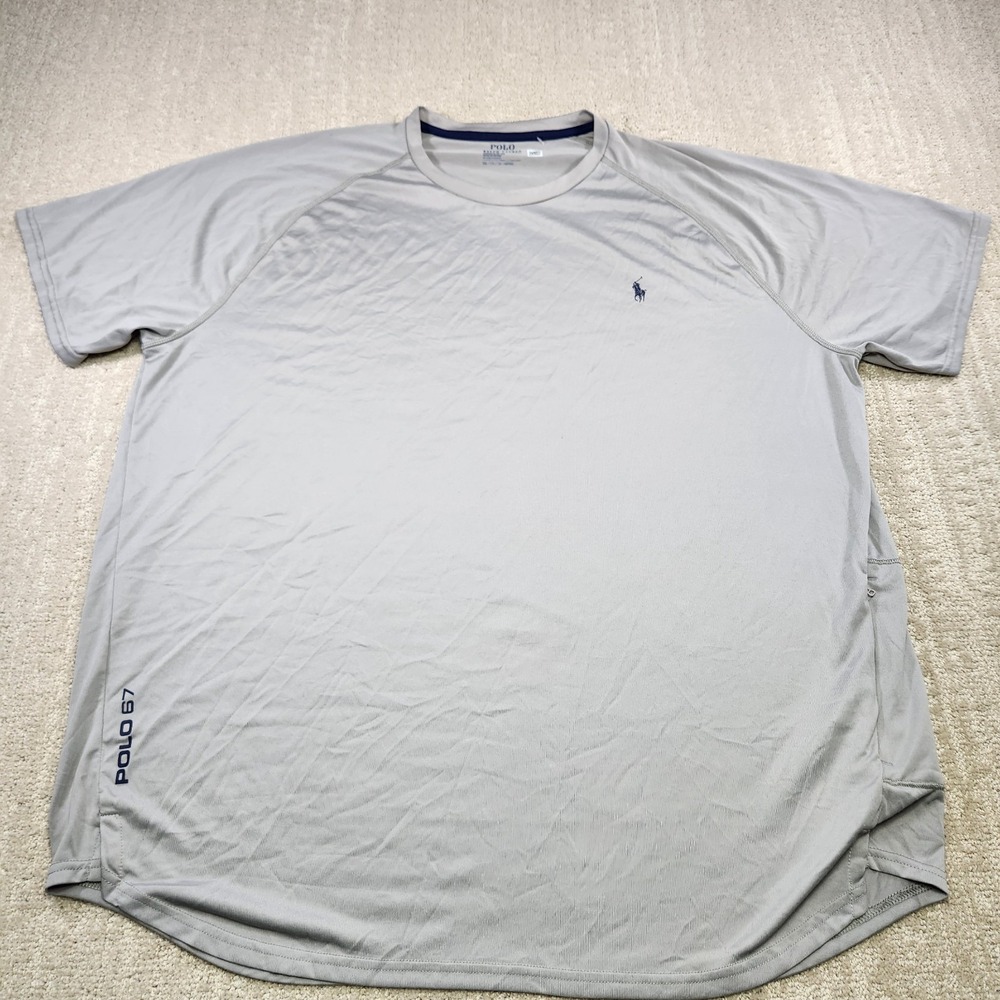 Polo Ralph Lauren Shirt Men XXL Gray Performance Golf Quick Dry Hidden Pocket - Picture 2 of 11